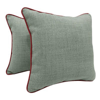 Soft Green & Beige Pillow Covers (16x16, Set of 2)