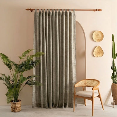 Linen Stonewall Blackout Curtain - Alternate image