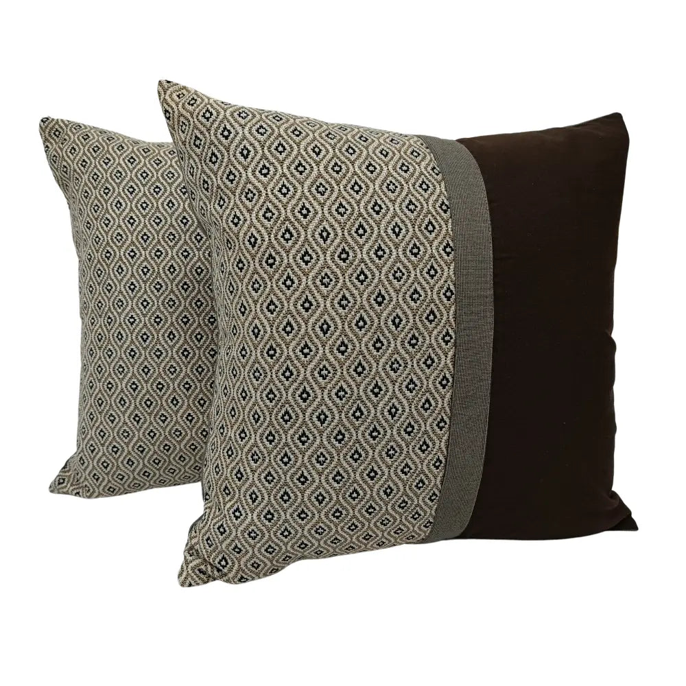 Geometric Woven Pillow Covers (20x20, Set of 2) | ZIPCushions