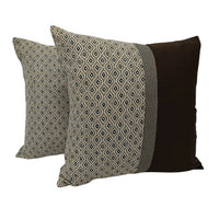 Geometric Woven Pillow Covers (20x20, Set of 2)
