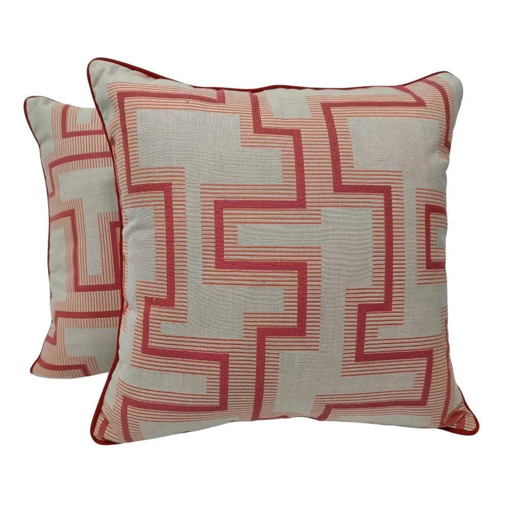 Sunbrella Geometric Pattern Pillow Covers (20x20, Set of 2) | ZIPCushions