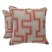 Sunbrella Geometric Pattern Pillow Covers (20x20, Set of 2)