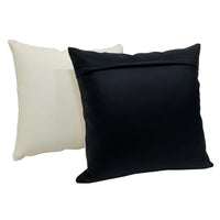 Leather-Like Two-Tone Pillow Covers (20x20, Set of 2)