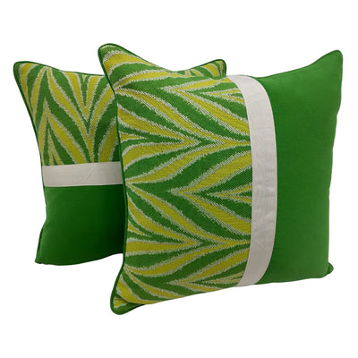 Tropical Green Pattern Pillow Covers (20x20, Set of 2)