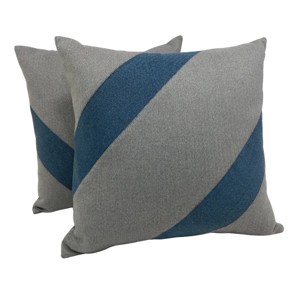 Diagonal Herringbone Pillow Covers (20x20, Set of 2) | ZIPCushions