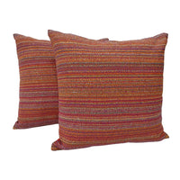 Outdoor Textured Woven Pillow Covers (20x20, Set of 2)