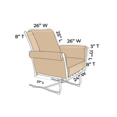 OW Lee Vista Spring Lounge Chair Replacement Cushions