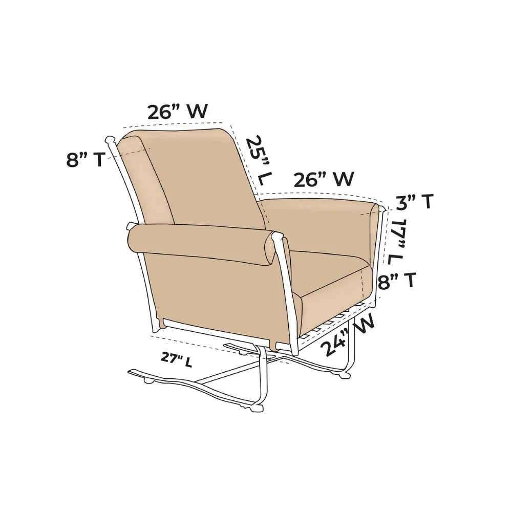 OW Lee Vista Spring Lounge Chair Replacement Cushions |  ZIPCushions