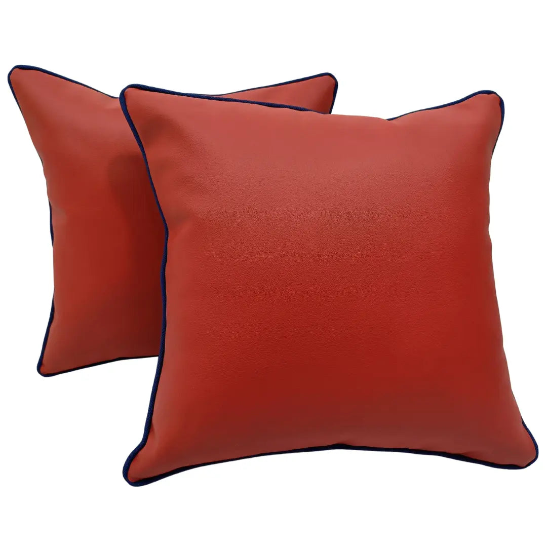 Vibrant Red Stamskin Pillow Covers (16x16, Set of 2) | ZIPCushions
