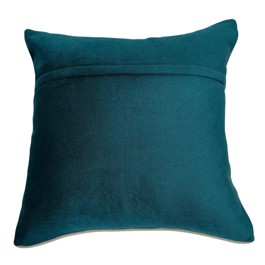 Geometric Blue Pattern Pillow Covers (16x16, Set of 2) | ZIPCushions - view 3