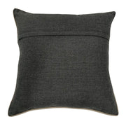 Elegant Gray Textured Pillow Covers with Contrast Piping (16x16, Set of 2) | ZIPCushions