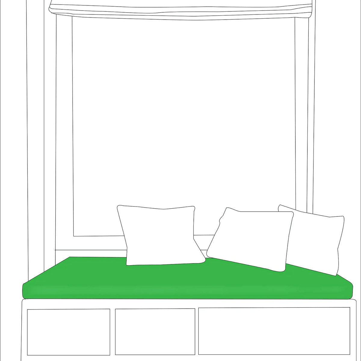 Custom indoor window seat cushions |  ZIPCushions
