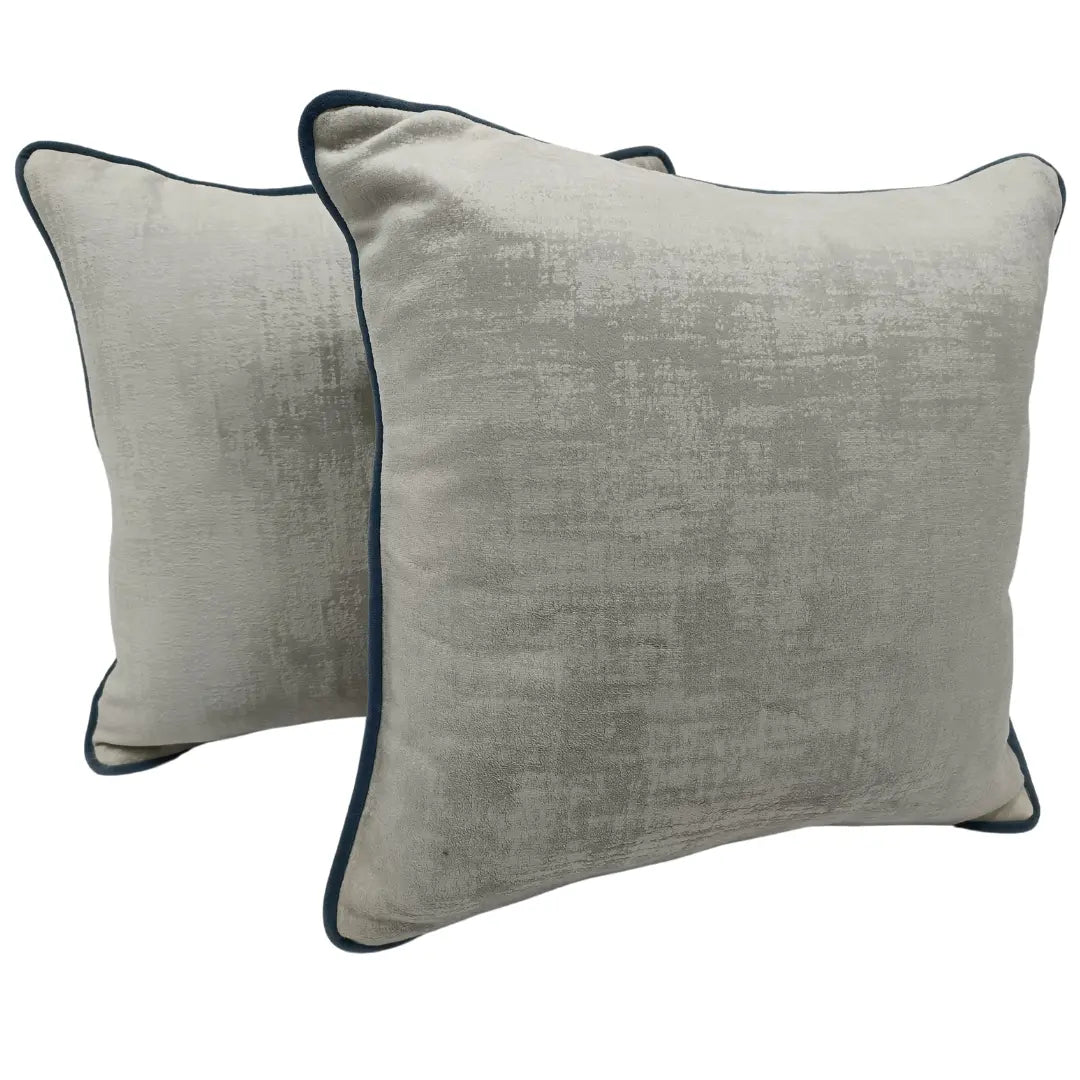 Luxe Silver Velvet Pillow Covers (16x16, Set of 2) | ZIPCushions