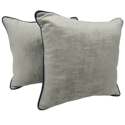 Luxe Silver Velvet Pillow Covers  (16x16, Set of 2)