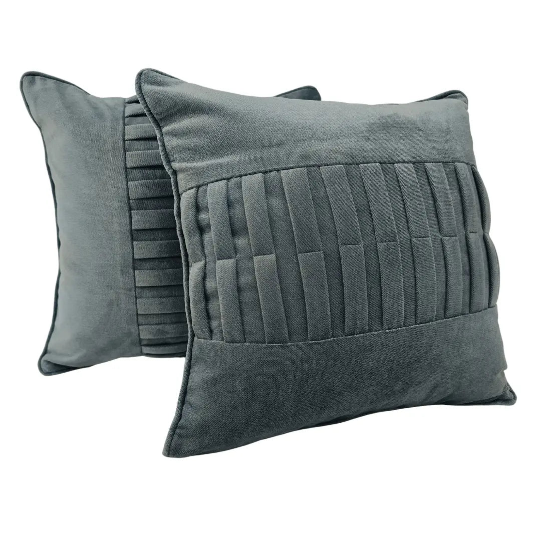 Pleated Velvet Pillow Covers (18x18, Set of 2) | ZIPCushions