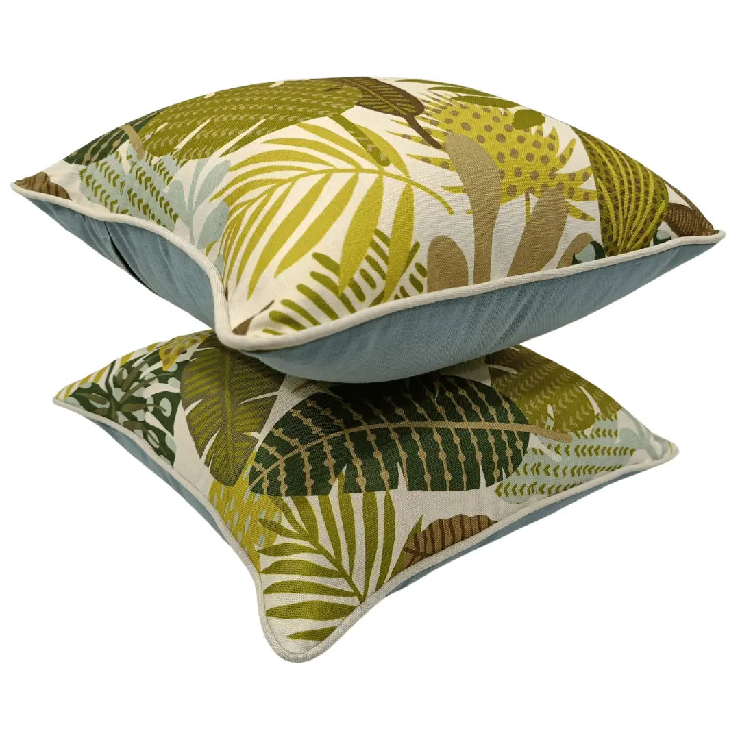 Tropical Leaf Print Pillow Covers (16x16, Set of 2) | ZIPCushions - view 2