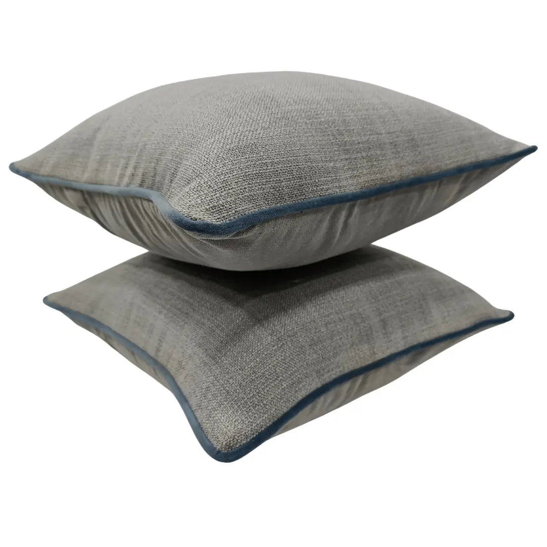 Soft Grey Chenille Pillow Covers (16x16, Set of 2) | ZIPCushions