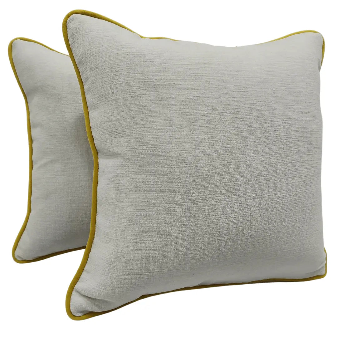 Minimalist Ivory Accent Pillow Covers (16x16, Set of 2) | ZIPCushions
