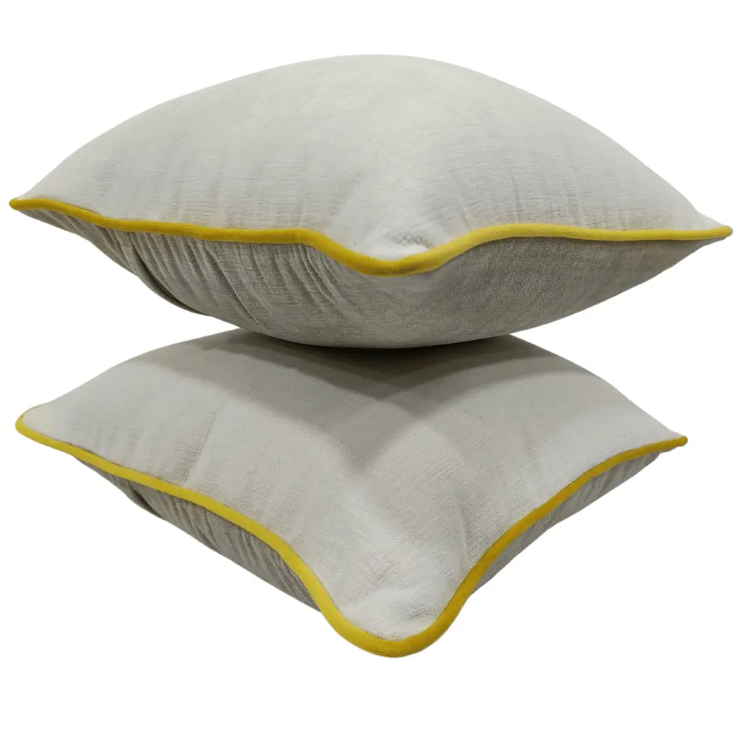 Minimalist Ivory Accent Pillow Covers (16x16, Set of 2) | ZIPCushions - view 2