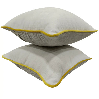Minimalist Ivory Accent Pillow Covers (16x16, Set of 2) - Alternate image