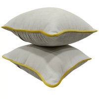 Minimalist Ivory Accent Pillow Covers (16x16, Set of 2)