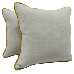 Minimalist Ivory Accent Pillow Covers (16x16, Set of 2)