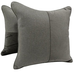 Herringbone & Velvet Contrast Pillow Covers (16x16, Set of 2)