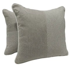 Geometric Elegance Pillow Covers (16x16, Set of 2)
