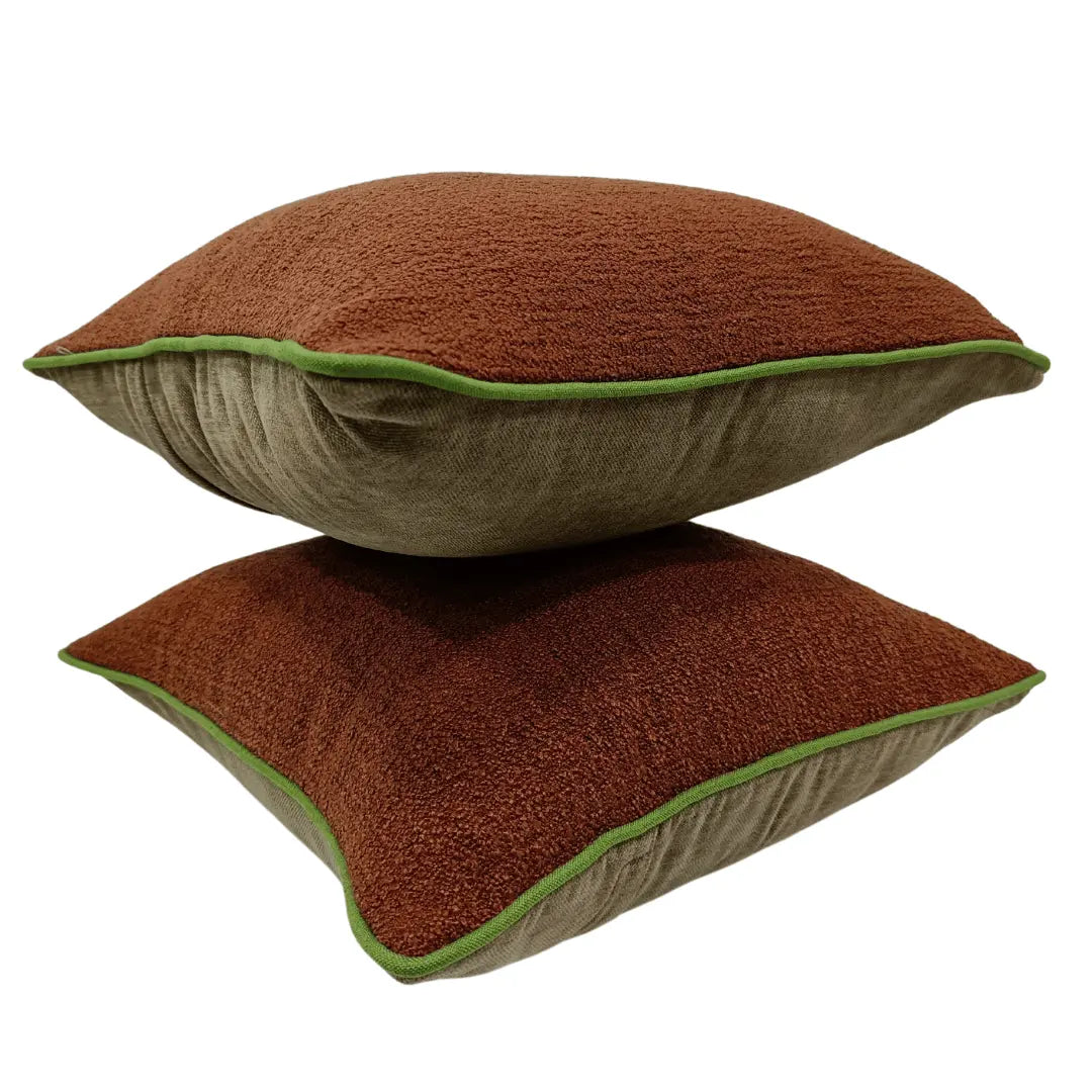 Warm Cocoa Accent Pillow Covers (16x16, Set of 2) | ZIPCushions - view 3