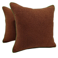 Warm Cocoa Accent Pillow Covers (16x16, Set of 2)