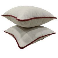 Elegant Neutral Accent Pillow Covers (16x16, Set of 2)