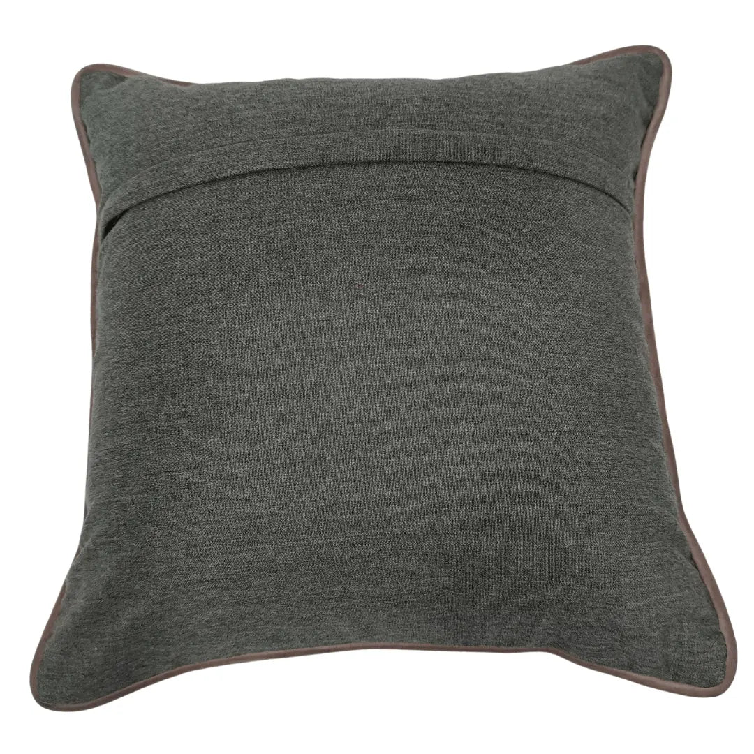 Artico Grey Leather Pillow Covers (16x16, Set of 2) | ZIPCushions - view 3