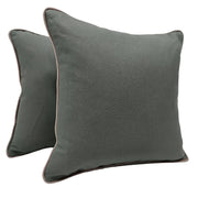 Artico Grey Leather Pillow Covers (16x16, Set of 2) | ZIPCushions