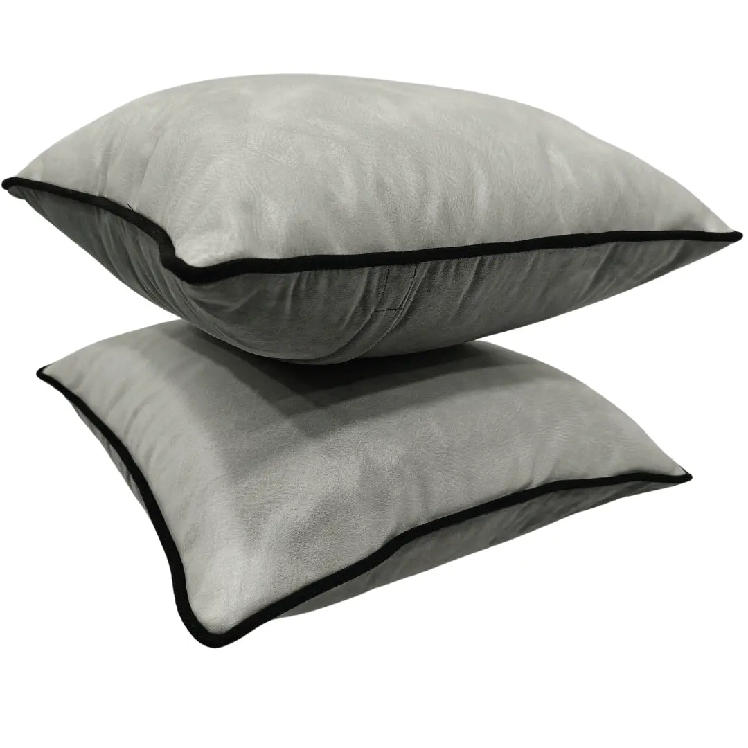 Modern Grey Accent Pillow Covers (16x16, Set of 2) | ZIPCushions - view 2