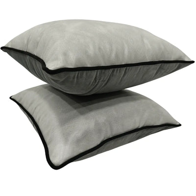 Modern Grey Accent Pillow Covers (16x16, Set of 2) - Alternate image