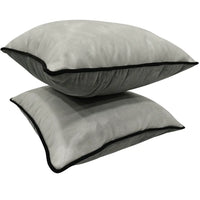 Modern Grey Accent Pillow Covers (16x16, Set of 2)