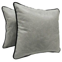 Modern Grey Accent Pillow Covers (16x16, Set of 2)