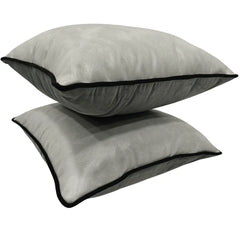Modern Grey Accent Pillow Covers (16x16, Set of 2) - Hover Image