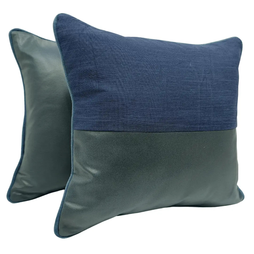 Dual-Tone Blue Pillow Covers (16x16, Set of 2) | ZIPCushions