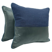 Dual-Tone Blue Pillow Covers (16x16, Set of 2) | ZIPCushions