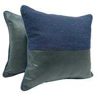 Dual-Tone Blue Pillow Covers (16x16, Set of 2)
