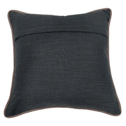 Charcoal Grey Pillow Covers with Contrast Piping (16x16, Set of 2) | ZIPCushions