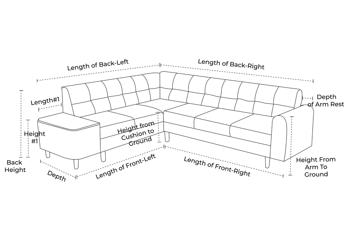 Custom Outdoor L-Shape Curved Couch Covers