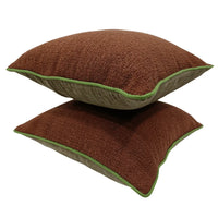 Earthy Contrast Pillow Covers (16x16, Set of 2)