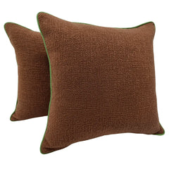 Earthy Contrast Pillow Covers (16x16, Set of 2)