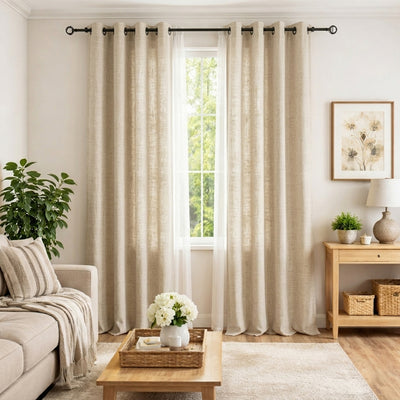 Wool Stonewall Blackout Curtain - Alternate image