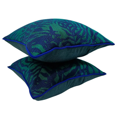 Vibrant Blue & Green Sunbrella Pillow Covers  (16x16, Set of 2)