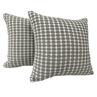Hexa Grey Pillow Covers (18x18, Set of 2)