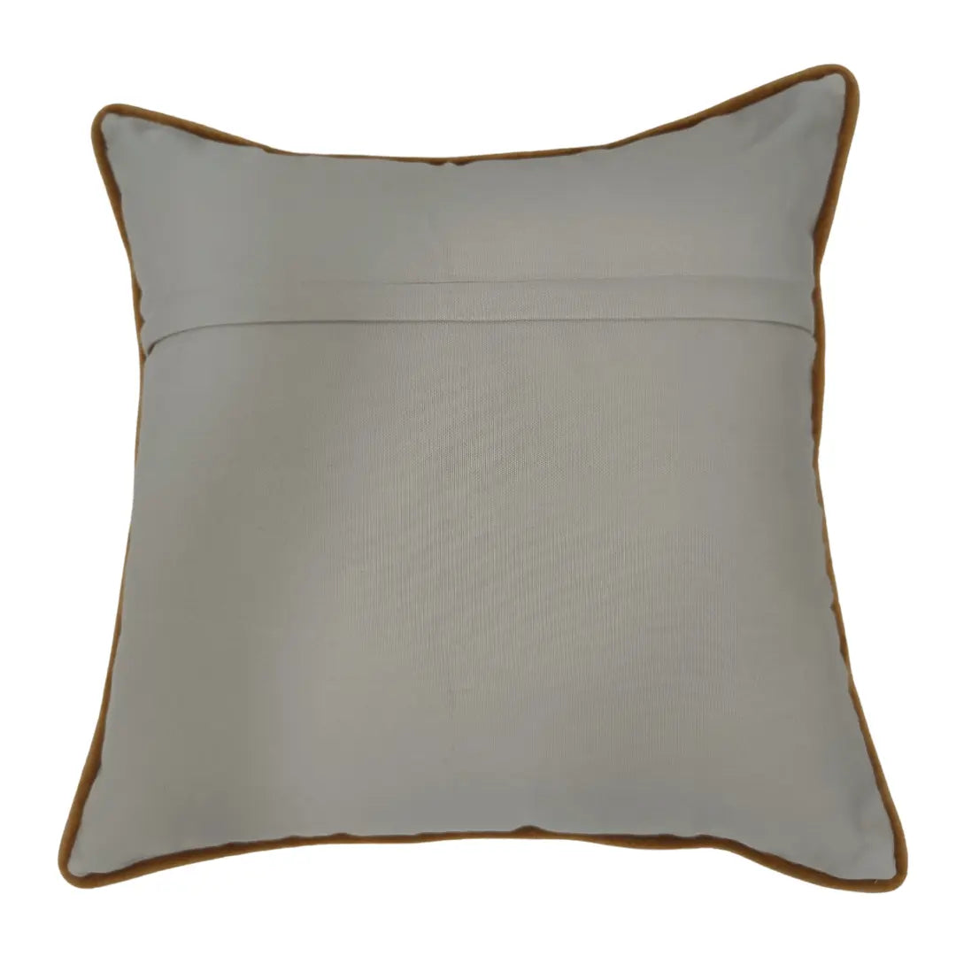 Modern Two-Tone Pillow Covers with Mustard Piping (16x16, Set of 2) | ZIPCushions - view 3
