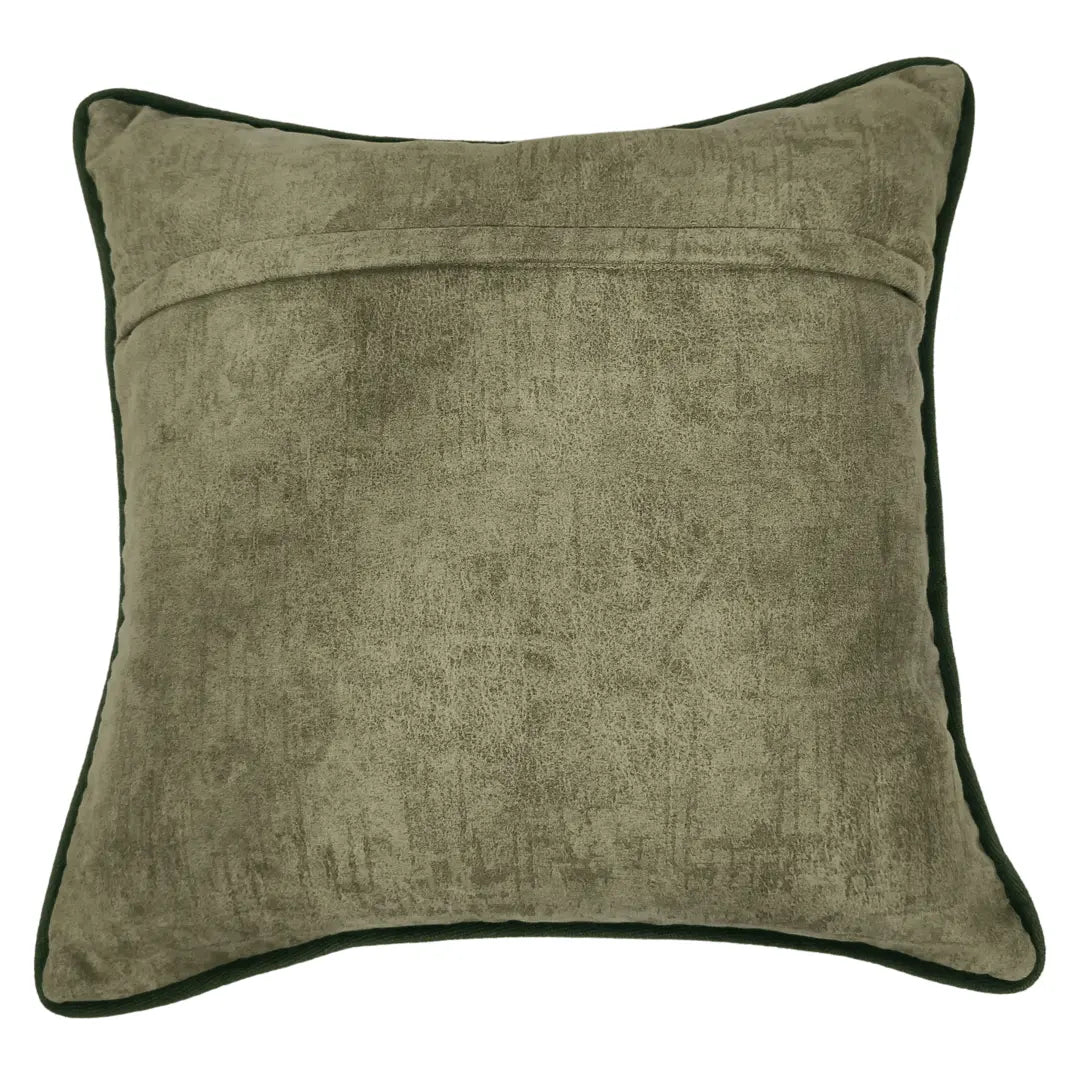 Green Two-Tone Pillow Covers with Piped Edges (16x16, Set of 2) | ZIPCushions - view 3